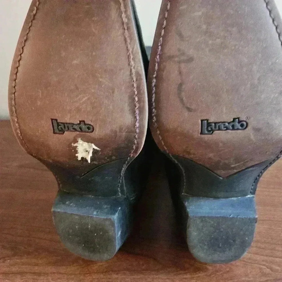 Laredo Dark Leather Western Boots - Picture 9 of 9
